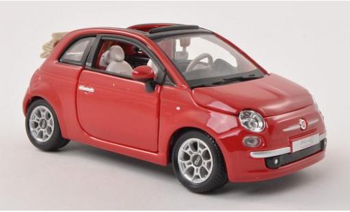 Miniature Fiat 500 1/24 Burago C rouge Verdeck ouvert Fiat 500 1/24 Burago C rouge Verdeck ouvert miniature