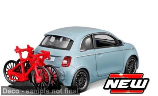 Fiat 500 1/24 Burago Bburago e bleue 1:24 miniature