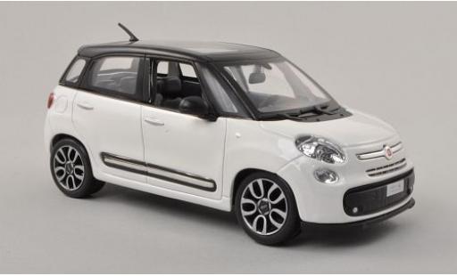 Miniature Fiat 500 1/24 Burago L blanche/matt-noire Fiat 500 1/24 Burago L blanche/matt-noire miniature