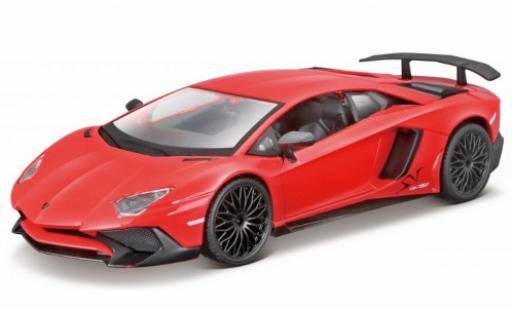 Miniature Lamborghini Aventador 1/24 Burago LP750-4 SV metallise rouge Lamborghini Aventador 1/24 Burago LP750-4 SV metallise rouge miniature