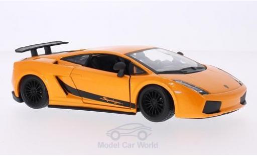 Miniature Lamborghini Gallardo Superleggera 1/24 Burago Superleggera metallise orange 2003 Lamborghini Gallardo Superleggera 1/24 Burago Superleggera metallise orange 2003 miniature