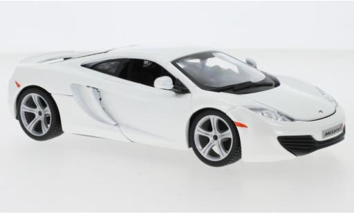 Miniature McLaren MP4-12C 1/24 Burago metallise blanche 2016 McLaren MP4-12C 1/24 Burago metallise blanche 2016 miniature