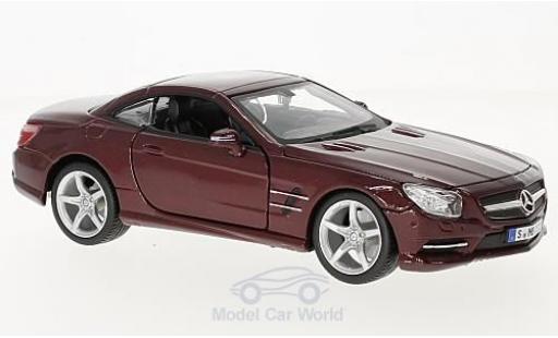Miniature Mercedes Classe SL 1/24 Burago SL 500 (R231) metallise rouge Mercedes Classe SL 1/24 Burago SL 500 (R231) metallise rouge miniature