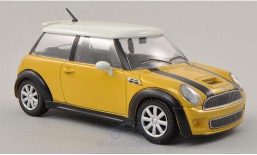 Miniature Mini Cooper 1/24 Burago S jaune/blanche ohne Vitrine Mini Cooper 1/24 Burago S jaune/blanche ohne Vitrine miniature