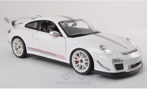 Miniature Porsche 997 GT3 RS 1/18 Burago 911 GT3 RS 4.0 (/II) blanche/Dekor 2011 Porsche 997 GT3 RS 1/18 Burago 911 GT3 RS 4.0 (/II) blanche/Dekor 2011 miniature
