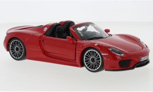 Miniature Porsche 918 1/24 Burago Spyder rouge 2015 Porsche 918 1/24 Burago Spyder rouge 2015 miniature