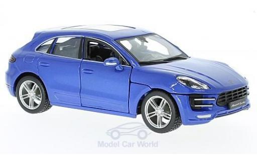 Miniature Porsche Macan 1/24 Burago metallise bleue Porsche Macan 1/24 Burago metallise bleue miniature