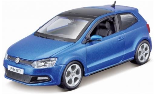 Miniature Volkswagen Polo 1/24 Burago V GTI metallise bleue Volkswagen Polo 1/24 Burago V GTI metallise bleue miniature