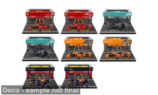Mercedes CLA 1/43 Burago Bburago Zubehör 8er-Pitbox Set: Ferrari + Red Bull + + McLaren 2024 1:43 miniature