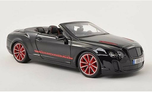 Bentley Continental Supersports Convertible ISR 1/18 Burago Cabriolet noire miniature