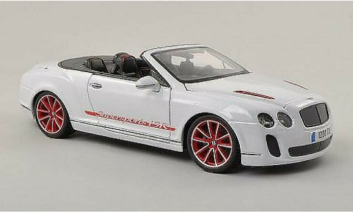 Bentley Continental Supersports Convertible ISR 1/18 Burago Cabriolet blanche miniature