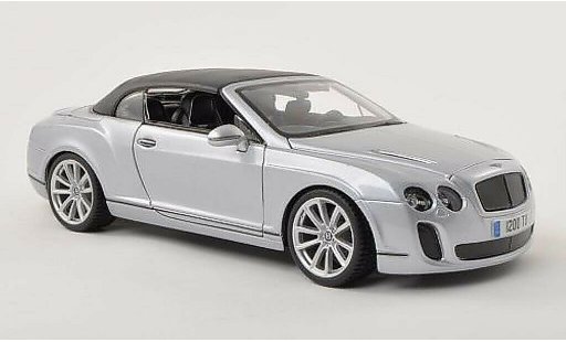 Bentley Continental Supersports Convertible 1/18 Burago Cabriolet grise-grise miniature