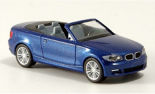 Bmw 135 E88 1/87 Herpa Cabrio bleu miniature