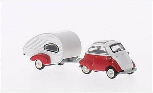 Bmw Isetta Export 1/87 Schuco rouge/blanche miniature