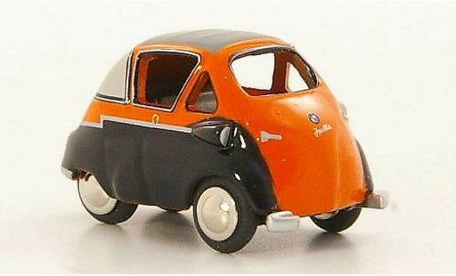 Bmw Isetta citadine 1/87 Bub Standard orange/noire miniature