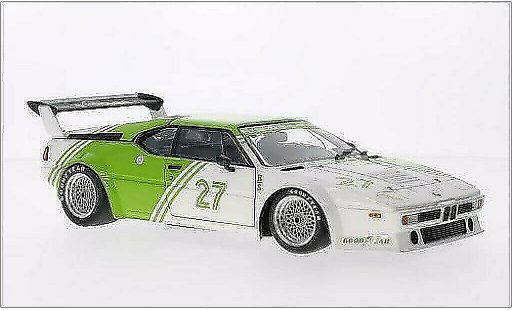 Bmw M1 1980 1/18 Minichamps E26 blanche/verte No.27 miniature
