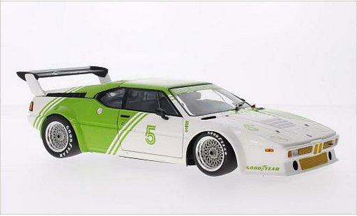 Bmw M1 1980 1/18 Minichamps E26 blanche/verte No.5 miniature