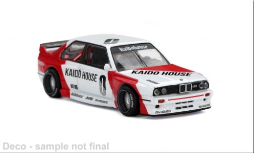 Bmw M3 1/64 Mini GT (E30) KH REDBORO rouge/blanche 1989 1:64 miniature
