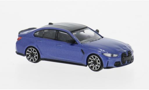 Bmw M3 1/87 Minichamps (G80) bleue 2020 1:87 miniature