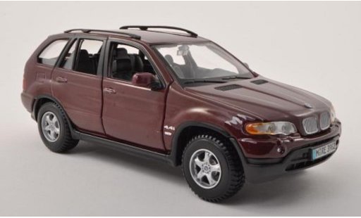 Bmw X5 E53 1/24 Burago rouge miniature