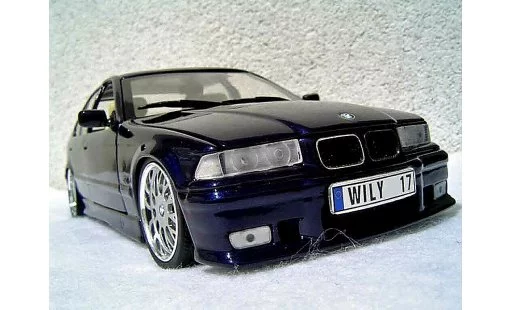 Bmw 325 kit m3 1/18 Ut Models E36 berline tds bleu metallized miniature