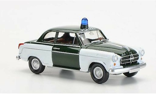 Borgward Isabella police 1/87 Wiking verte/blanche miniature