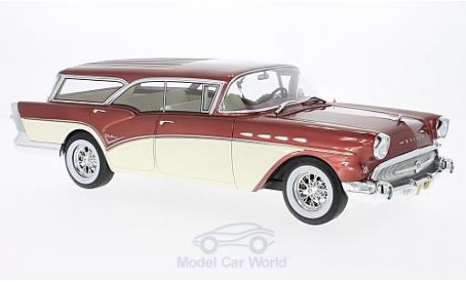 Miniature Buick Century 1/18 BoS Models Caballero Estate metallise rouge/beige 1957 ohne Vitrine Buick Century 1/18 BoS Models Caballero Estate metallise rouge/beige 1957 ohne Vitrine miniature