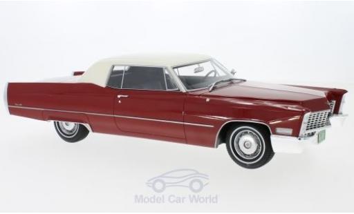 Miniature Cadillac Deville 1/18 BoS Models DeVille Coupe rouge/blanche 1967 Cadillac Deville 1/18 BoS Models DeVille Coupe rouge/blanche 1967 miniature
