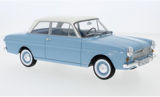Miniature Ford Taunus 1/18 BoS Models 12M (P4) Limousine bleue/blanche 1965 Ford Taunus 1/18 BoS Models 12M (P4) Limousine bleue/blanche 1965 miniature