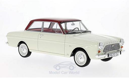 Miniature Ford Taunus 1/18 BoS Models 12M (P4) Limousine blanche/rouge 1965 Ford Taunus 1/18 BoS Models 12M (P4) Limousine blanche/rouge 1965 miniature
