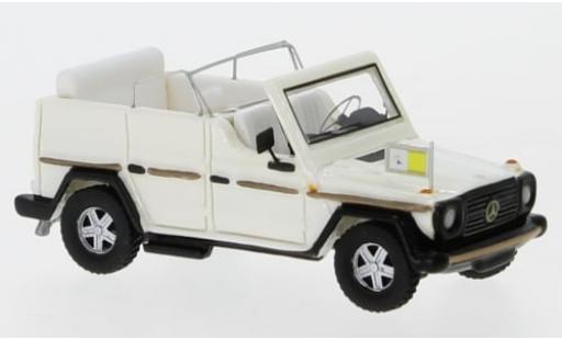 Mercedes 230 1/87 BoS Models G Papamobil metallise blanche 1980 1:87 miniature