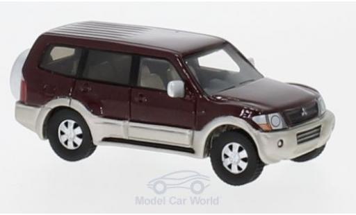 Miniature Mitsubishi Pajero 1/87 BoS Models metallise rouge 2003 Mitsubishi Pajero 1/87 BoS Models metallise rouge 2003 miniature