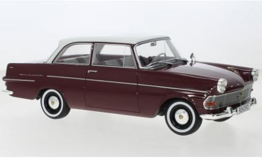 Miniature Opel Rekord 1/18 BoS Models P2 rouge/blanche 1961 1:18 Opel Rekord 1/18 BoS Models P2 rouge/blanche 1961 1:18 miniature