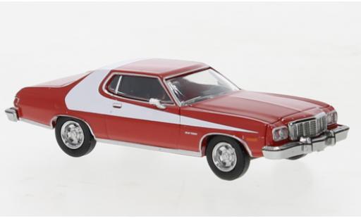 Ford Gran Torino 1/87 Brekina rouge/blanche 1976 miniature