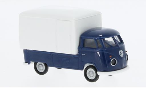 Miniature Volkswagen T1 1/87 Brekina b Großraum-wagon conteneur bleu foncé/blanche 1960 Volkswagen T1 1/87 Brekina b Großraum-wagon conteneur bleu foncé/blanche 1960 miniature