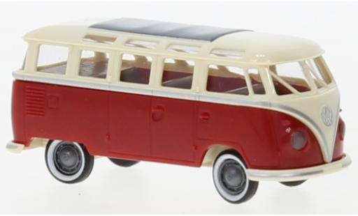 Miniature Volkswagen T1 1/87 Brekina b Samba beige clair/rouge 1960 Volkswagen T1 1/87 Brekina b Samba beige clair/rouge 1960 miniature