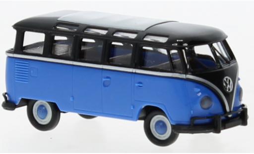 Miniature Volkswagen T1 1/87 Brekina b Samba noire/bleu 1960 Volkswagen T1 1/87 Brekina b Samba noire/bleu 1960 miniature