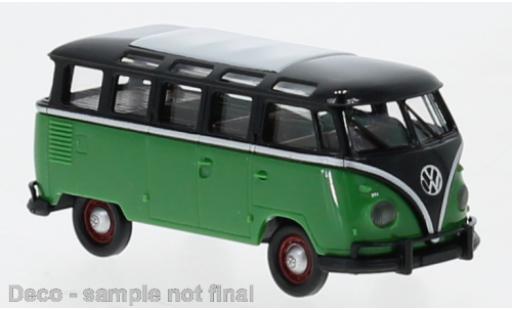 Miniature Volkswagen T1 1/87 Brekina b Samba noire/vert 1960 Volkswagen T1 1/87 Brekina b Samba noire/vert 1960 miniature