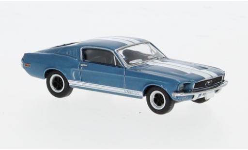 Miniature Ford Mustang 1/87 Brekina GT 350 Fastback metallise bleue/blanche 1968 1:87 Ford Mustang 1/87 Brekina GT 350 Fastback metallise bleue/blanche 1968 1:87 miniature