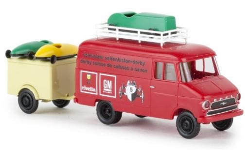 Miniature Opel Blitz 1/87 Brekina Kasten A Schweizer Seifenkisten Derby 1966 mit Anh. und Seifenkisten Opel Blitz 1/87 Brekina Kasten A Schweizer Seifenkisten Derby 1966 mit Anh. und Seifenkisten miniature