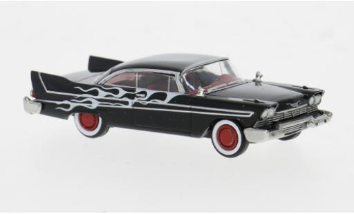 Miniature Plymouth Fury 1/87 Brekina noire Flames 1958 1:87 Plymouth Fury 1/87 Brekina noire Flames 1958 1:87 miniature