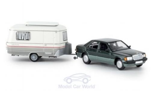 Miniature Mercedes 190 1/87 Brekina E metallise verte 1988 mit Eriba Wohnwagen Mercedes 190 1/87 Brekina E metallise verte 1988 mit Eriba Wohnwagen miniature