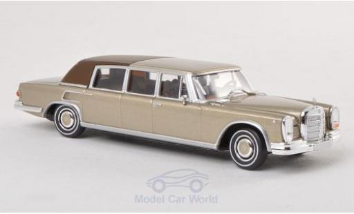 Miniature Mercedes 600 1/87 Brekina Landaulet gold Verdeck geschlossen Mercedes 600 1/87 Brekina Landaulet gold Verdeck geschlossen miniature