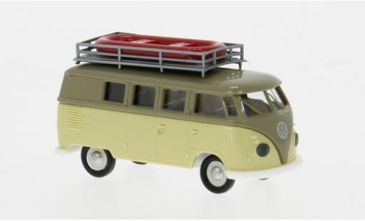 Miniature Volkswagen T1 1/87 Brekina b Camper grise/verte 1960 1:87 Volkswagen T1 1/87 Brekina b Camper grise/verte 1960 1:87 miniature