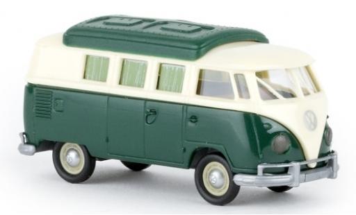 Miniature Volkswagen T1 1/87 Brekina b Camper beige/verte 1960 avec Dormobildach Volkswagen T1 1/87 Brekina b Camper beige/verte 1960 avec Dormobildach miniature