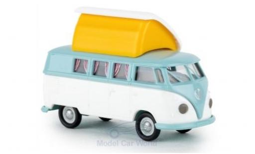 Miniature Volkswagen T1 1/87 Brekina b Camper türkis/blanche mit Dormobildach offen Volkswagen T1 1/87 Brekina b Camper türkis/blanche mit Dormobildach offen miniature