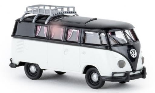 Miniature Volkswagen T1 1/87 Brekina b Camper noire/grise 1960 avec Dachklappe Volkswagen T1 1/87 Brekina b Camper noire/grise 1960 avec Dachklappe miniature