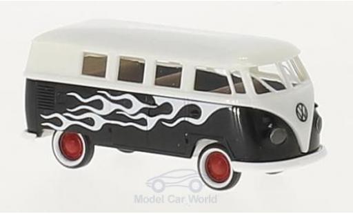 Miniature Volkswagen T1 B 1/87 Brekina b Kombi bleue/Dekor Flames Volkswagen T1 B 1/87 Brekina b Kombi bleue/Dekor Flames miniature
