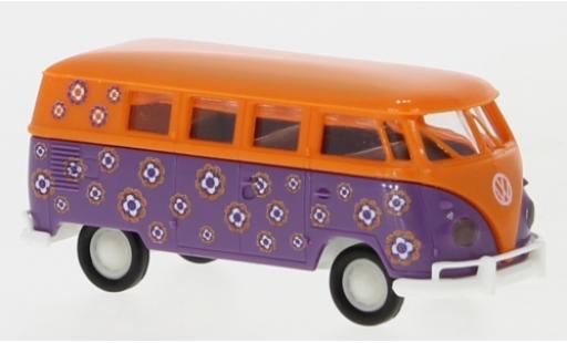 Miniature Volkswagen T1 1/87 Brekina b Kombi Hippieblumen 1960 Volkswagen T1 1/87 Brekina b Kombi Hippieblumen 1960 miniature