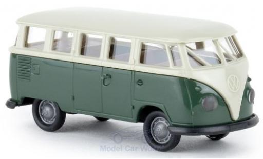 Miniature Volkswagen T1 1/87 Brekina b Mindersamba grise/verte Economy Volkswagen T1 1/87 Brekina b Mindersamba grise/verte Economy miniature